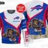 Buffalo Bills Christmas Wreath Ugly Sweater – Red Tree & Cartoon Football Design Buffalo Bills Christmas Wreath Ugly Sweater – Red Tree & Cartoon Football Design