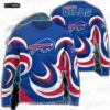 Buffalo Bills Mandalorian Baby Yoda Ugly Christmas Sweater – Blue Red Holiday Football Design