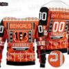 Cincinnati Bengals Camouflage Ugly Christmas Sweater – Custom Name Football Holiday Gift