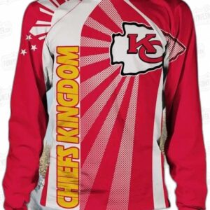 Kansas City Chiefs Sunburst Logo Ugly Christmas Sweater – Red White Chiefs Kingdom Football Holiday Gift