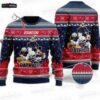 New England Patriots Custom Name Number Ugly Christmas Sweater – Red Navy Monogram Football Holiday Gift