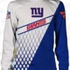 New York Giants Patchwork Trees Ugly Christmas Sweater – Red Blue Football Holiday Gift