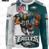 Philadelphia Eagles Snowflake Logo Ugly Christmas Sweater – Dark Green Winter Football Holiday Gift
