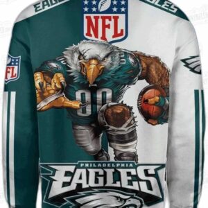 Philadelphia Eagles Ugly Christmas Sweater - Warrior Mascot NFL Fan Gift 1