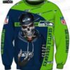Seattle Seahawks Ripped Logo Ugly Christmas Sweater – White Navy Football Holiday Gift