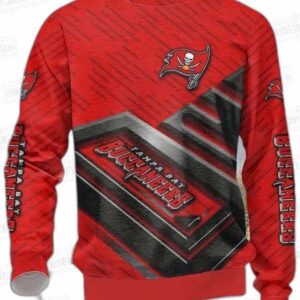 Tampa Bay Buccaneers Red Black Angular Stripe Ugly Christmas Sweater – Football Holiday Gift