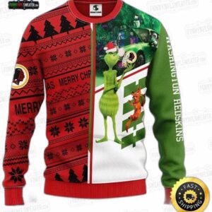 Washington Commanders Green Holiday Character Dog Ugly Christmas Sweater – Red Green Football Gift